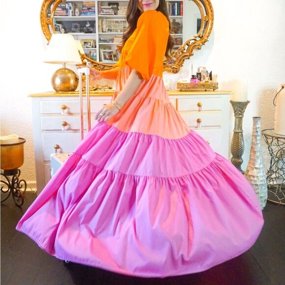 Staud x Revolve Meadow Maxi Tiered Dress, NWT, Size M - Picture 1 of 16